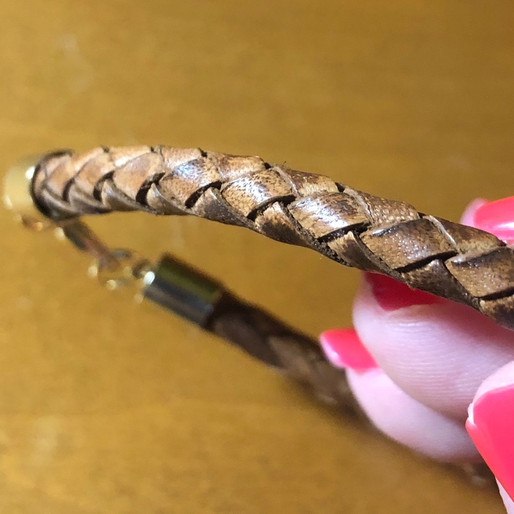 Faux leather bracelet
